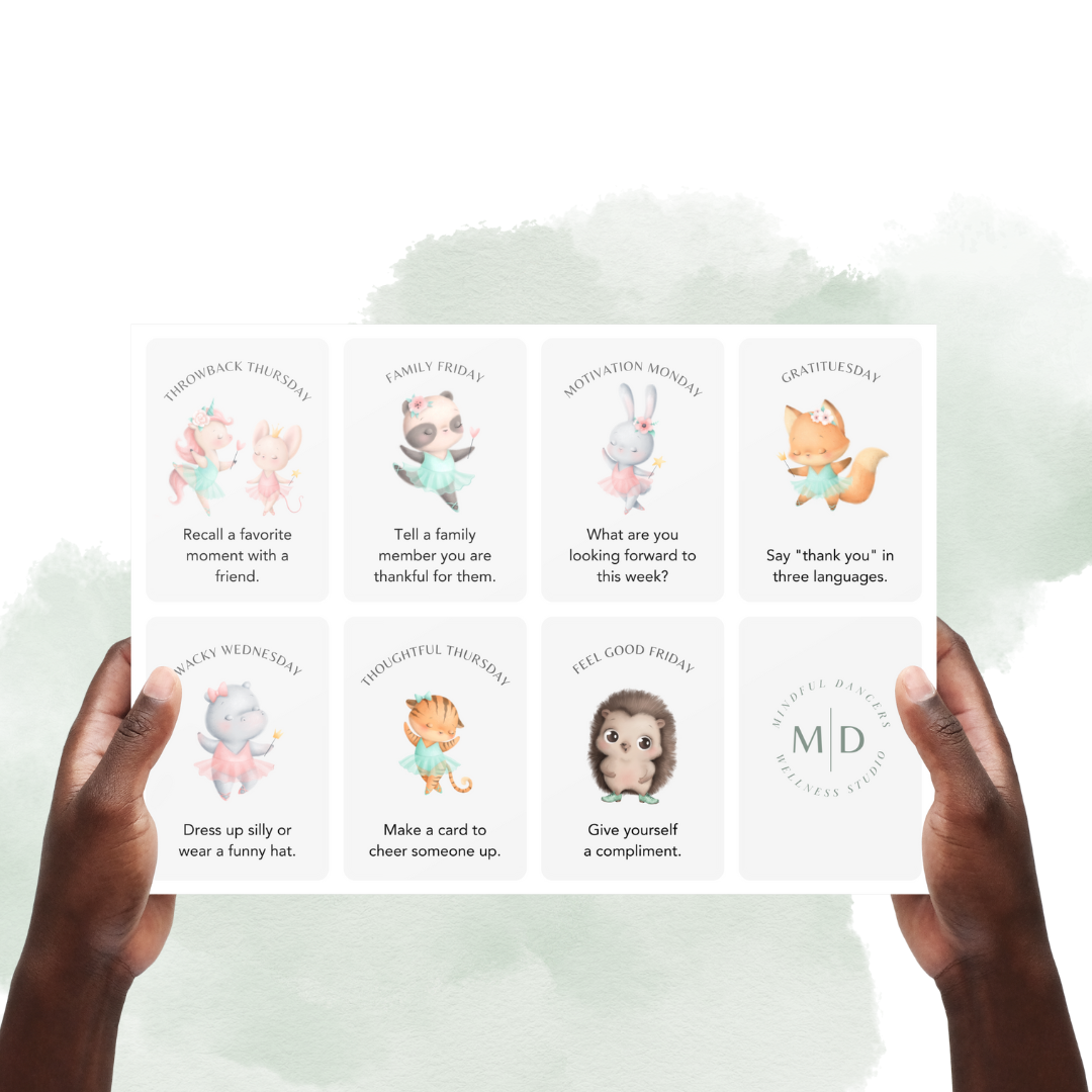 Mini Mindful Dancers Days of the Week Flashcards