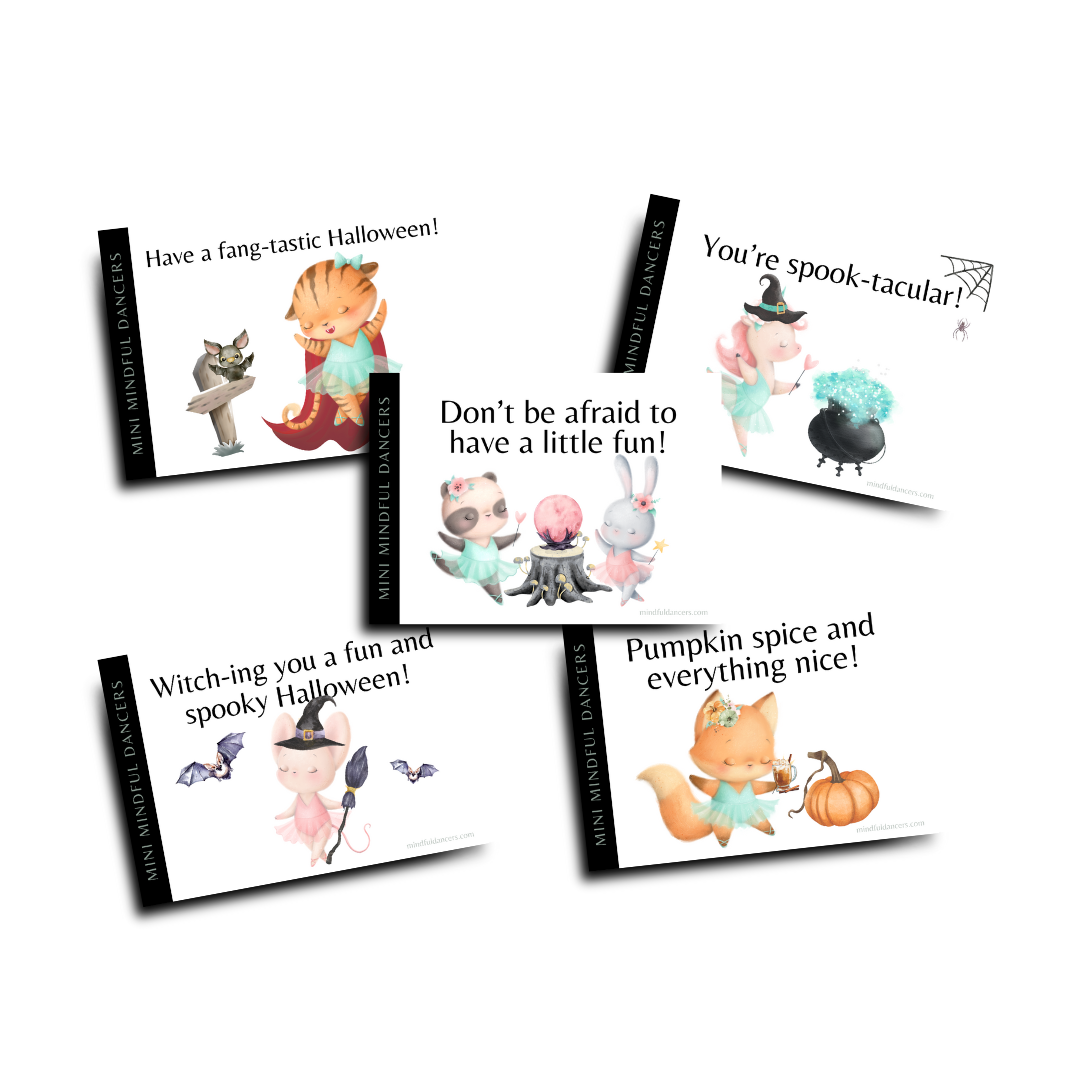 Mini Mindful Dancers Halloween Cards