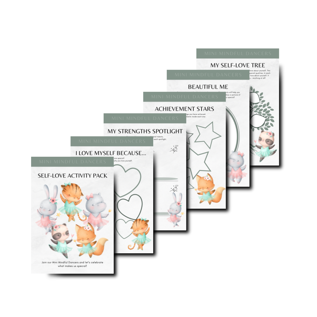 Mini Mindful Dancers Self-Love Activity Sheets