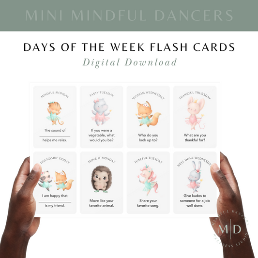 Mini Mindful Dancers Days of the Week Flashcards