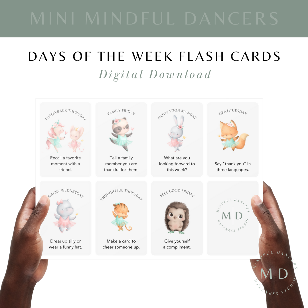 Mini Mindful Dancers Days of the Week Flashcards