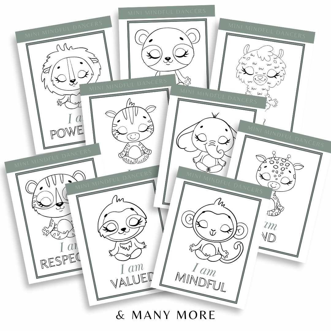 Mini Mindful Dancers Affirmation Colouring Book