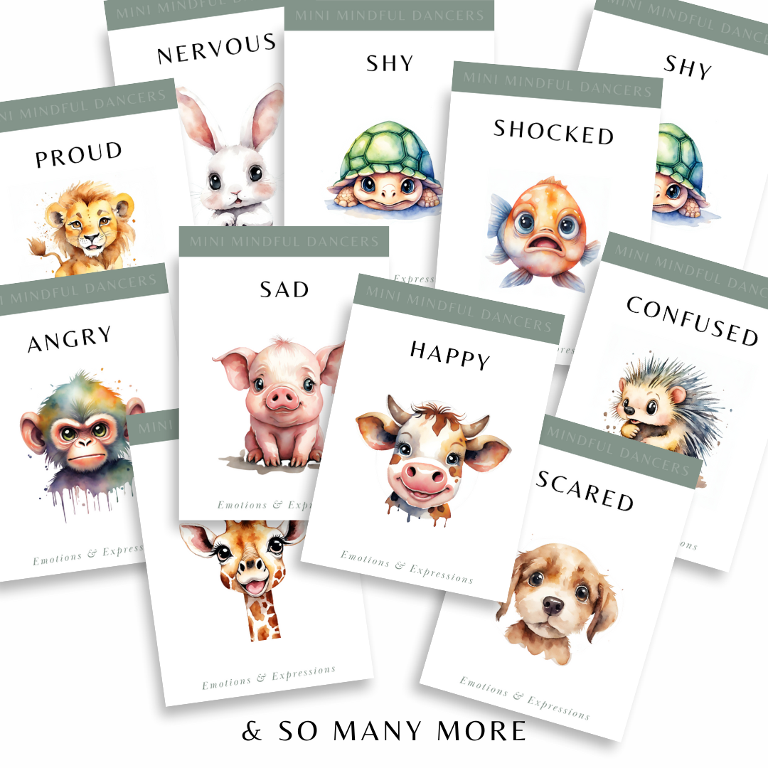 Mini Mindful Dancers Emotions & Expressions Flashcards