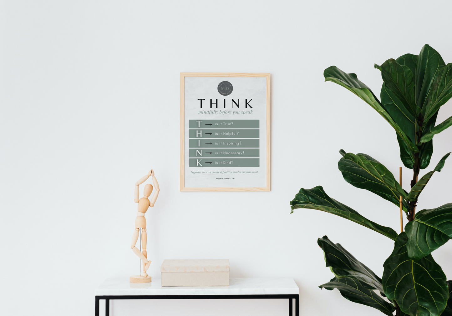 FREE THINK Mindfully Poster