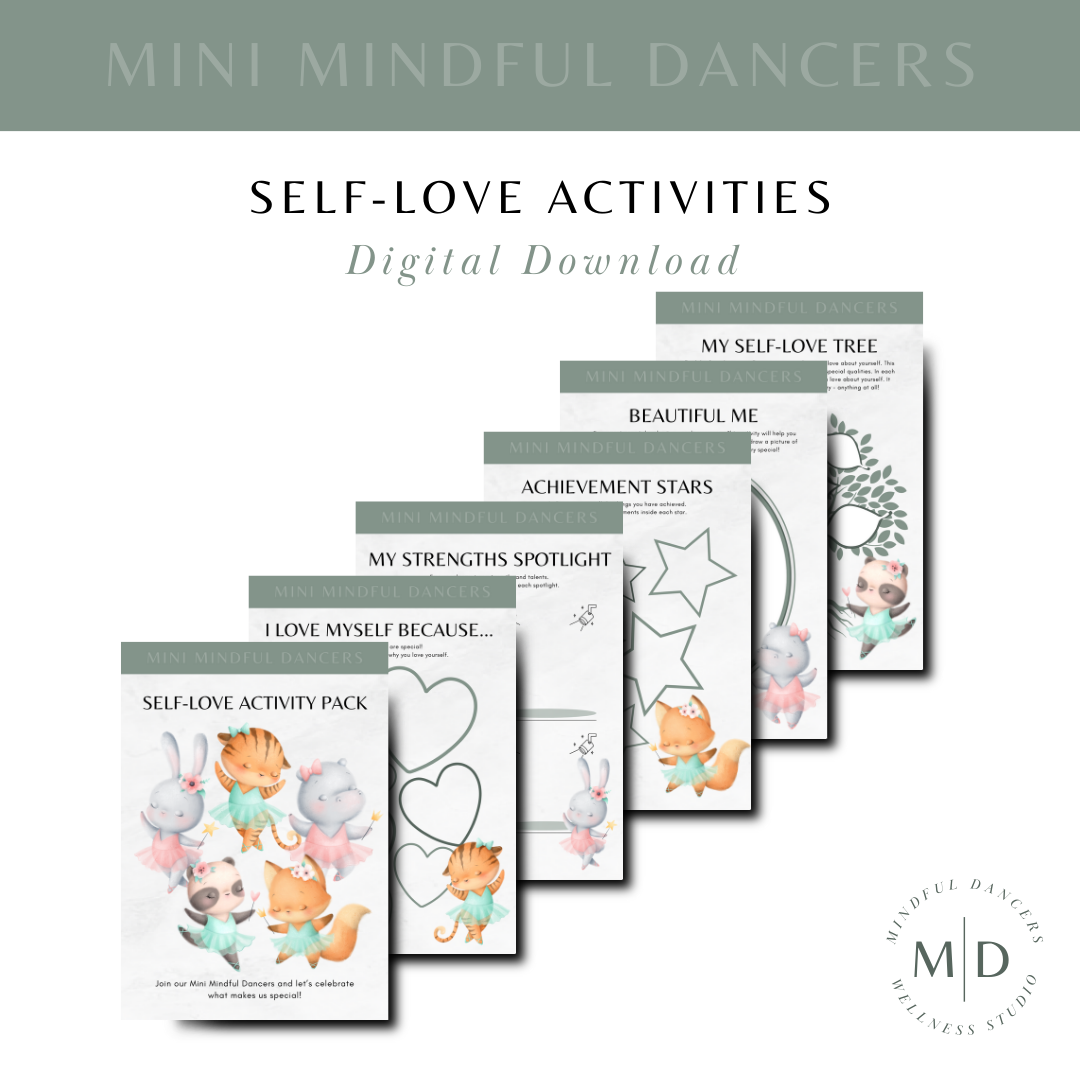 Mini Mindful Dancers Self-Love Activity Sheets