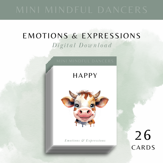 Mini Mindful Dancers Emotions & Expressions Flashcards