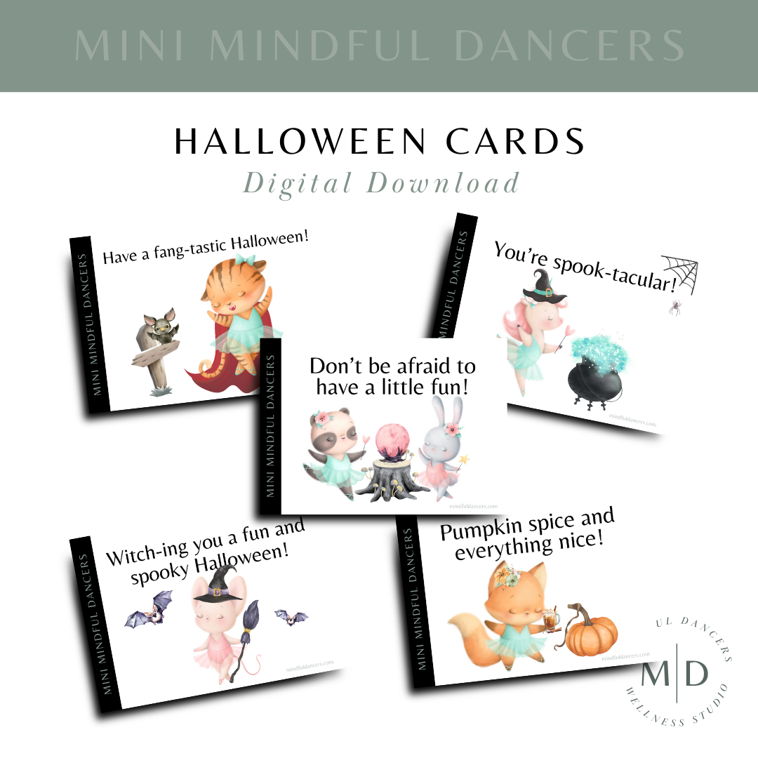 Mini Mindful Dancers Halloween Cards