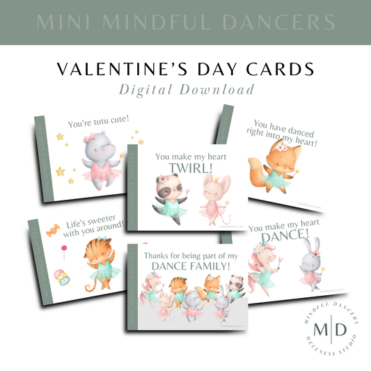 Mini Mindful Dancers Valentine's Day Cards