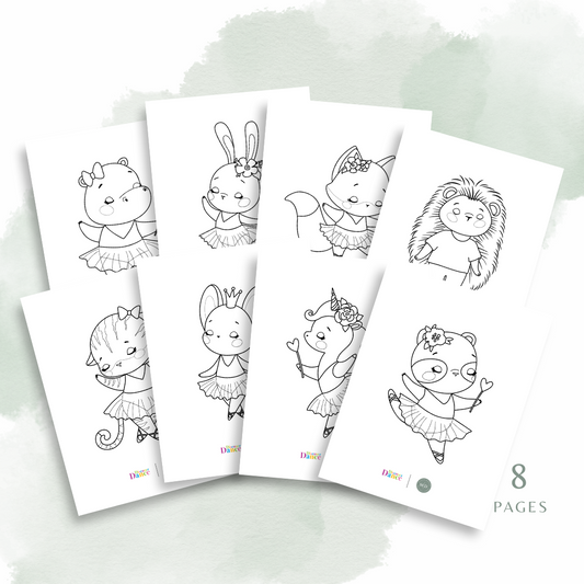 Mini Mindful Dancers Colouring Pages