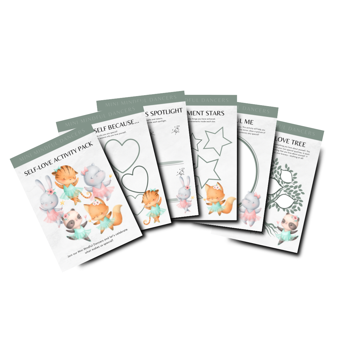 Mini Mindful Dancers Self-Love Activity Sheets