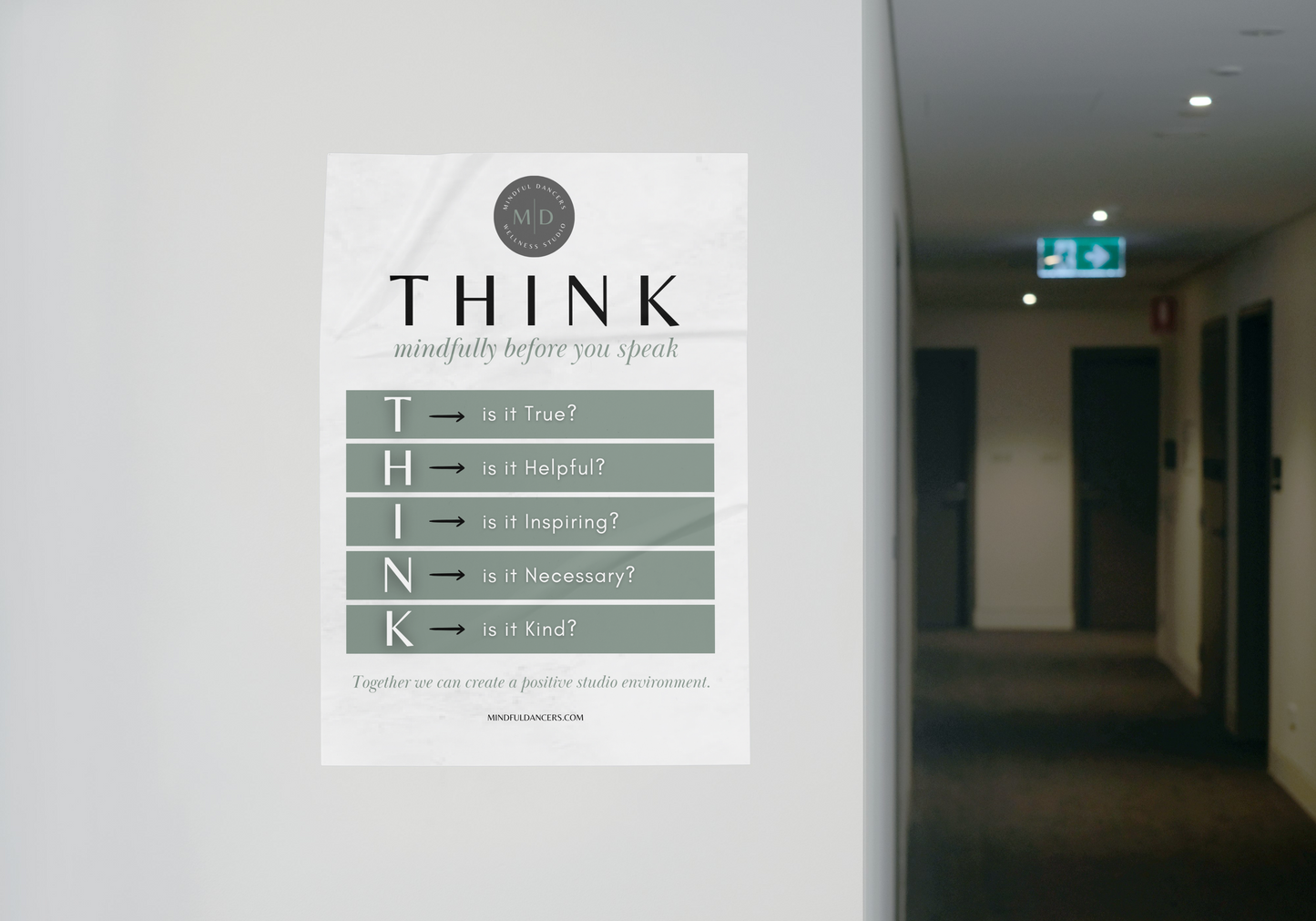 FREE THINK Mindfully Poster